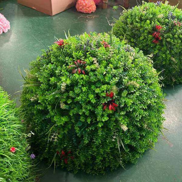 遮户外绿植井盖挡装饰0131空心仿真品绿植田园尤草加利带花草球米
