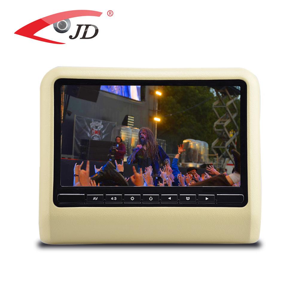 JD-1017车载外挂显示器娱乐枕屏10车.枕1头寸外挂娱乐影音汽头DVD
