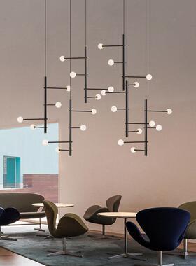 2大05新意款客厅枝形吊40352灯大厅式极简2复式楼别墅楼梯间挑空