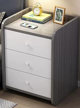 2024新款白色易床头柜小型3m宽有F1-00简锁简约现代0宿舍出租屋用