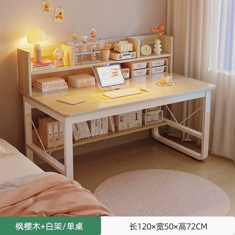 电脑桌简约台式办公桌学生桌置面物架间书租房卧LAV室出租桌屋房