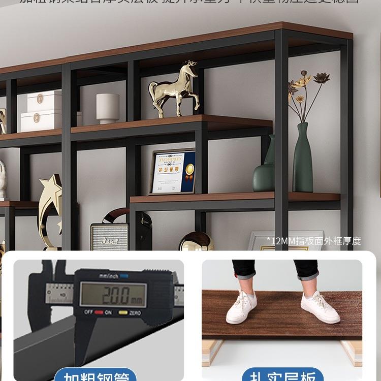 书产展品示柜陈985列柜博古架子铁室艺架一体靠墙办公隔断置物柜