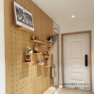 实洞洞F896S9J9定制展示架木板质门桌面墙面书桌收木纳墙入户口玄