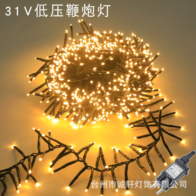 跨境LED鞭炮灯串蜈蚣脚灯串圣诞跨境LED鞭炮灯低压LED闪灯