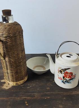 民俗老物件实摆木地桌复小古茶桌怀旧老式tlznj#j#炕桌板凳装饰品