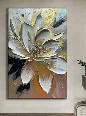 纯道手油画客厅玄关地过立体肌理装SH120饰挂画大幅抽象现代绘简