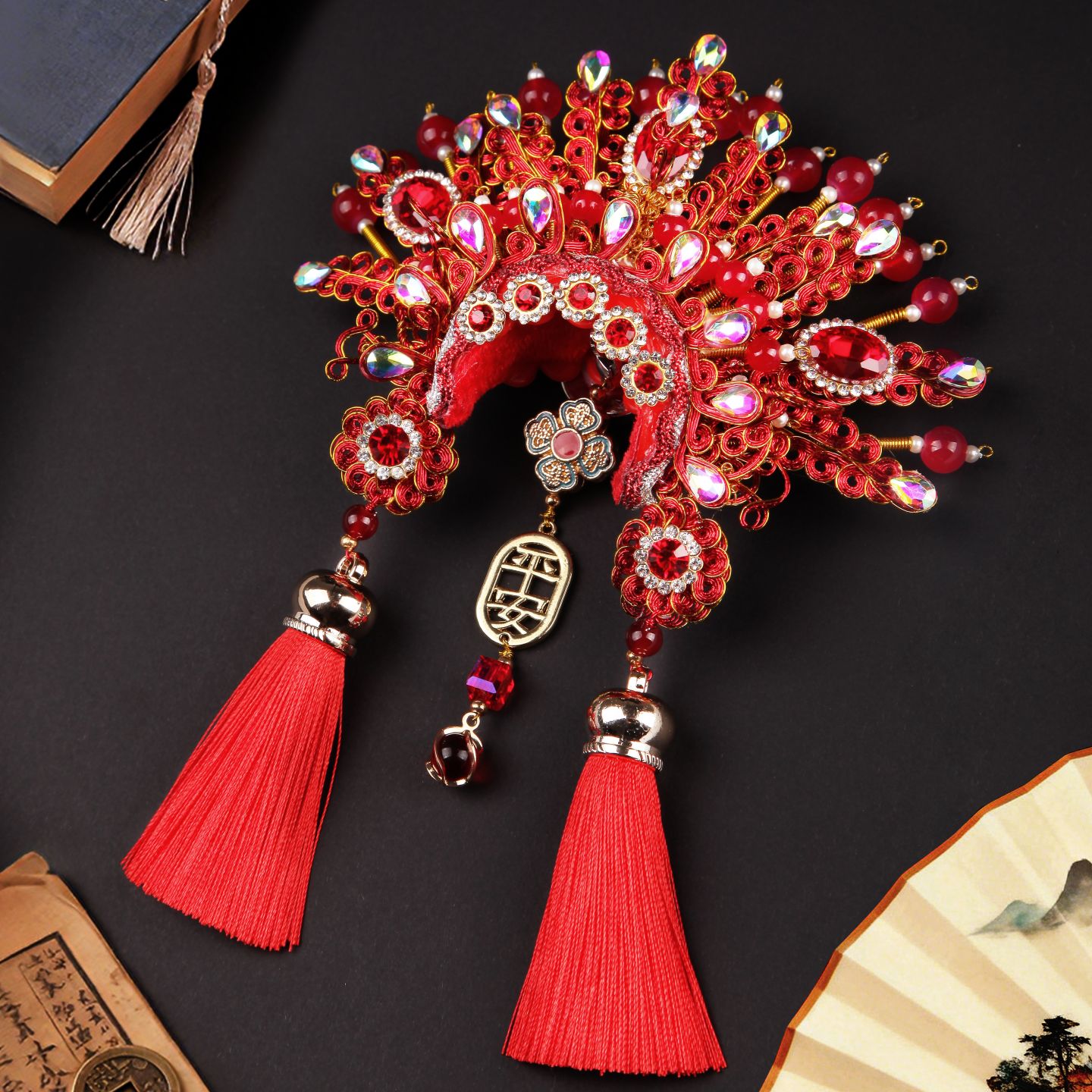 京剧戏曲凤冠冰箱贴非遗文创礼物中国特色礼品送闺蜜朋友纪念品,特色手工艺,其他特色工艺品,淘宝优惠券,粉丝福利购,淘宝优惠卷