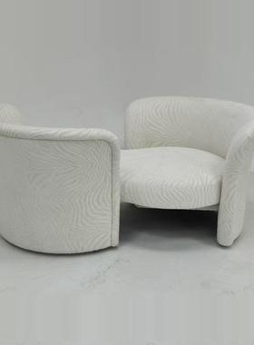 新款红NSP180度旋转沙发意意式简布艺二人位异极形沙发创网沙发