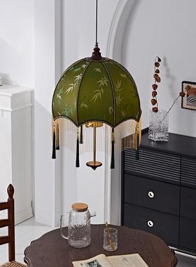 艺绿竹中式吊灯中中新国风布复古厅客餐厅民宿茶楼92155装饰灯