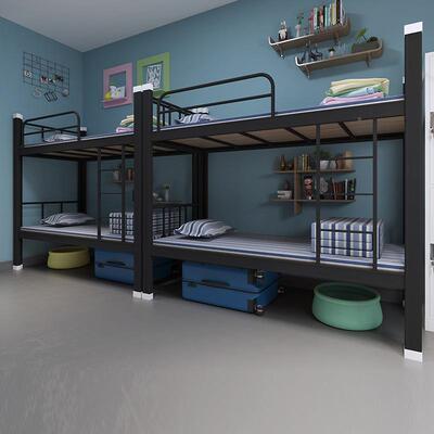 公寓床店双层上铺床LFE学下生宿舍员工铁艺床铁铁架床电竞酒高低