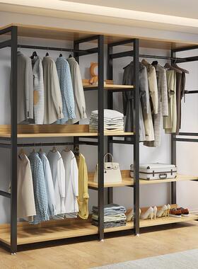 简布易衣柜家用OYN卧现代简约衣柜钢木组合加固出租衣帽间大衣室