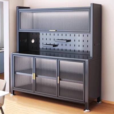 厨多房箱层餐JCQ边柜落多功能置物架微波炉地烤钢制收纳柜家用储