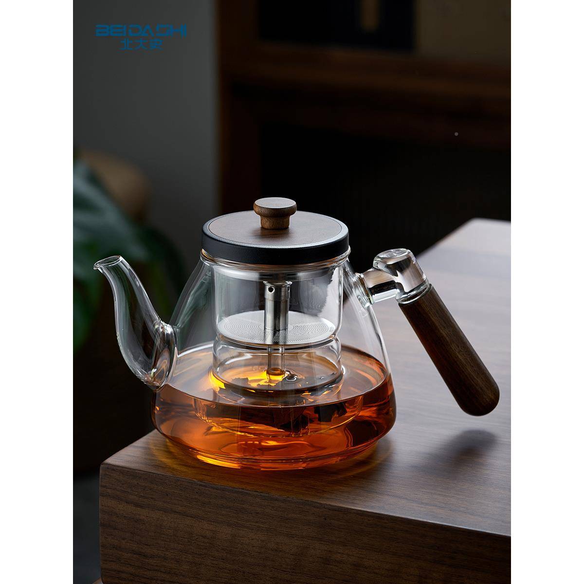 V3FP玻璃煮茶壶壶蒸煮一体式茶壶四代蒸茶F76769H7陈皮白茶电陶炉