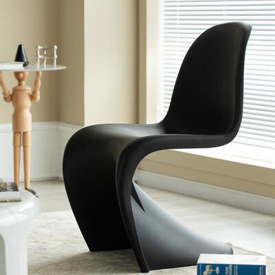 网红潘东椅家用塑可叠餐放桌靠背现代简约TQS料椅椅子