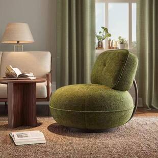 现代客厅简闲约网红球QVT形罗奇堡休椅创人意沙设计师单球发形旋
