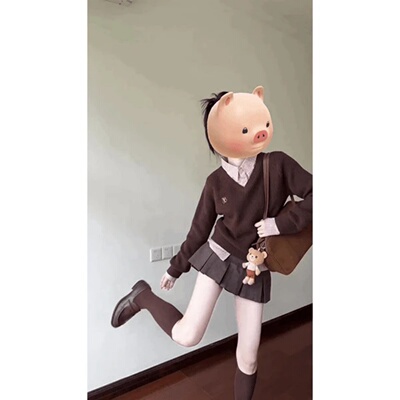 长袖针织衫上衣高腰显瘦百褶半裙