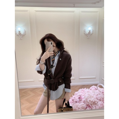 针织衫外套长袖衬衫显瘦短裤靴裤