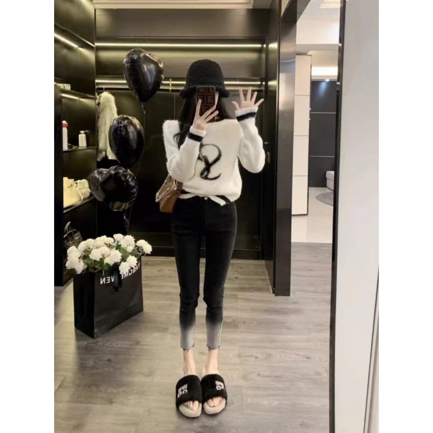 套装女2025新款韩系慵懒风气质百搭针织衫毛衣高腰显瘦渐变牛仔裤,女装/女士精品,时尚套装,淘宝优惠券,粉丝福利购,淘宝优惠卷