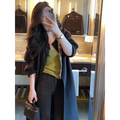 开衫外套V领针织内搭显瘦休闲裤