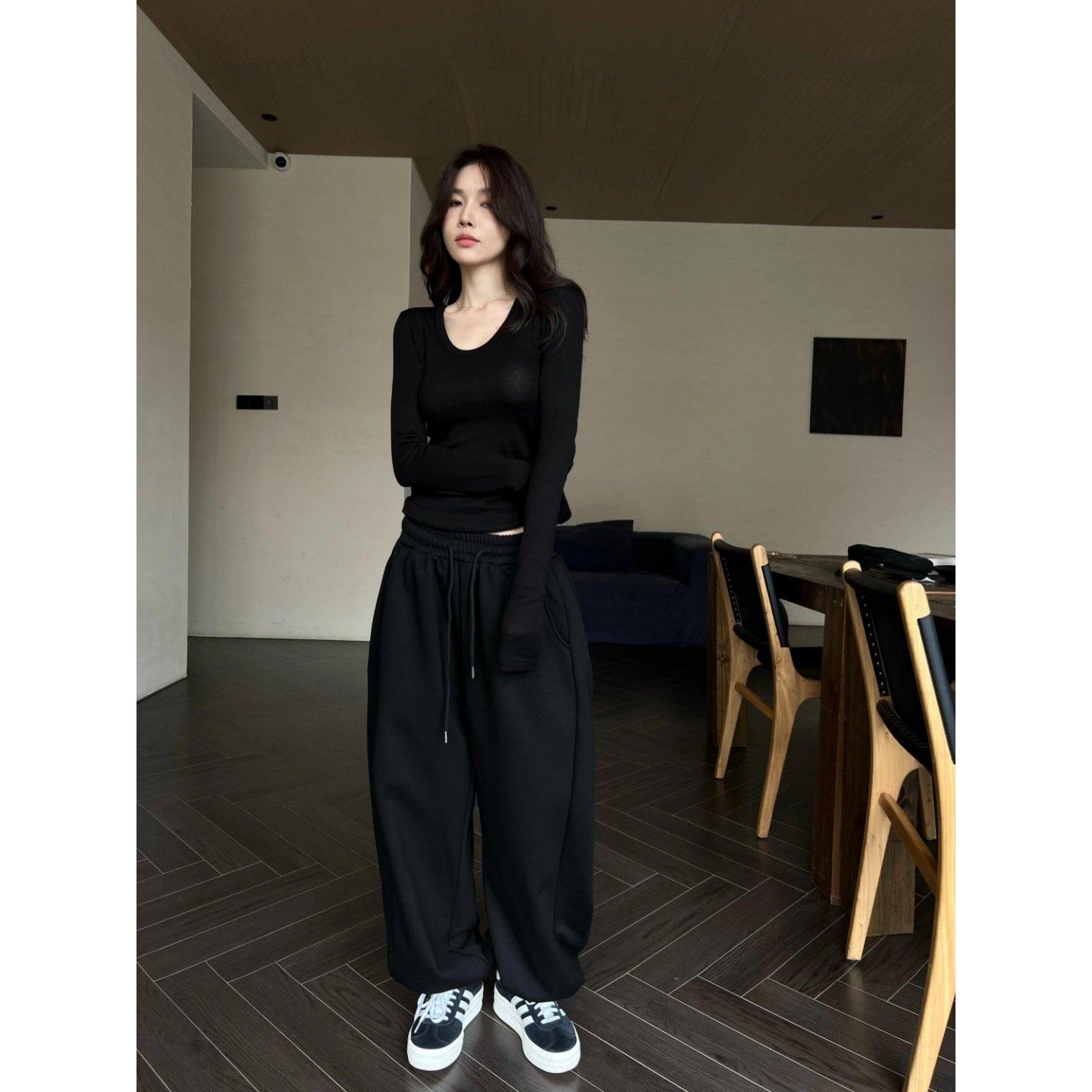 2026巨好看搭配一整套辣妹风修身打底衫上衣松紧腰显瘦宽松阔腿裤,女装/女士精品,时尚套装,淘宝优惠券,粉丝福利购,淘宝优惠卷