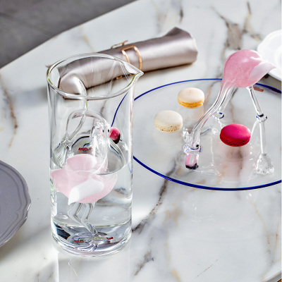 意大利进口 Massimo Lunardon 火烈鸟餐盘摆件 水壶 醒酒器 酒具