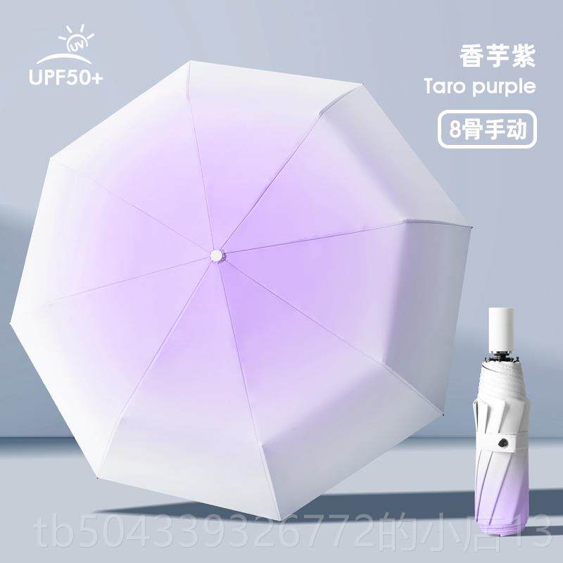 高档渐变色雨女伞学伞全自动太阳伞折叠晒遮阳防伞晴雨两用定制LO