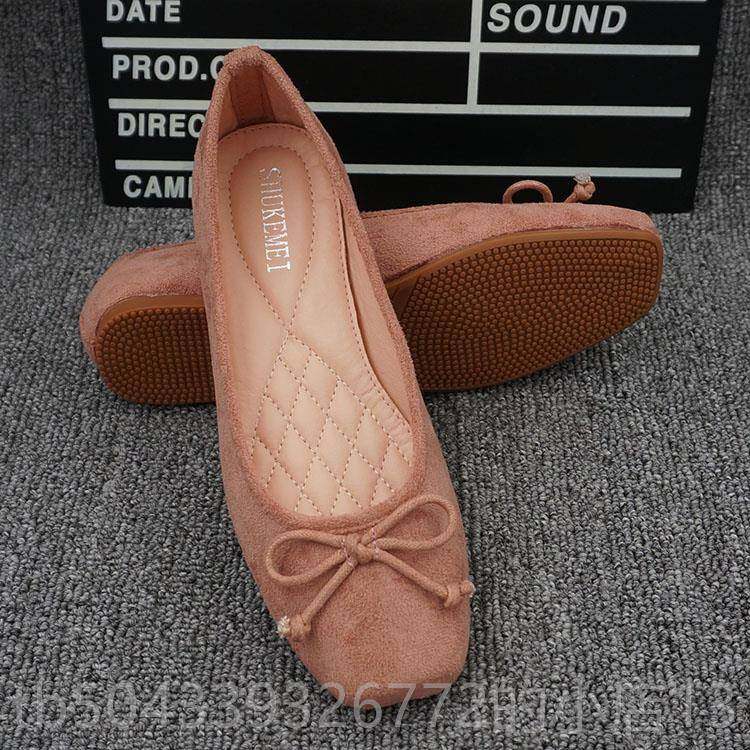 高档2024新百搭芭蕾平底韩舒版款豆鞋豆鞋适休闲包鞋孕妇妈妈大尺