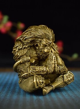 铜实心齐天大圣车载中控台摆件至尊宝我心向佛孙悟空斗战胜佛礼盒