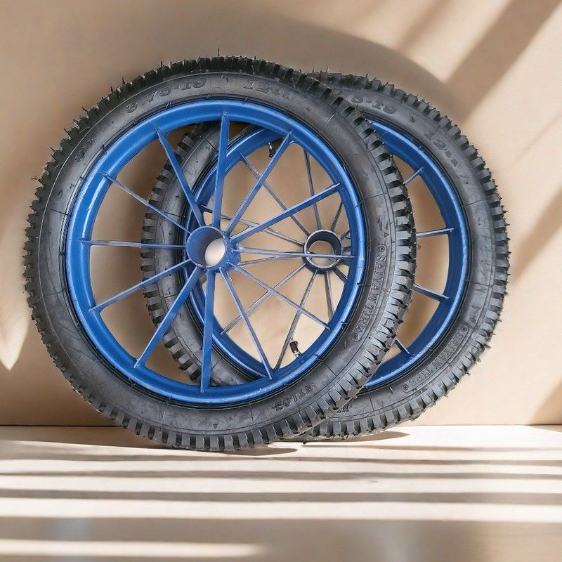 3.75-19载重型加厚钢圈加气轮建筑工地手推车斗车板车工矿车轮胎