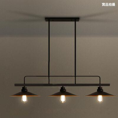 美式乡村flot台复古工业风餐吊灯三头锅盖吧246餐厅台球桌桌铁艺