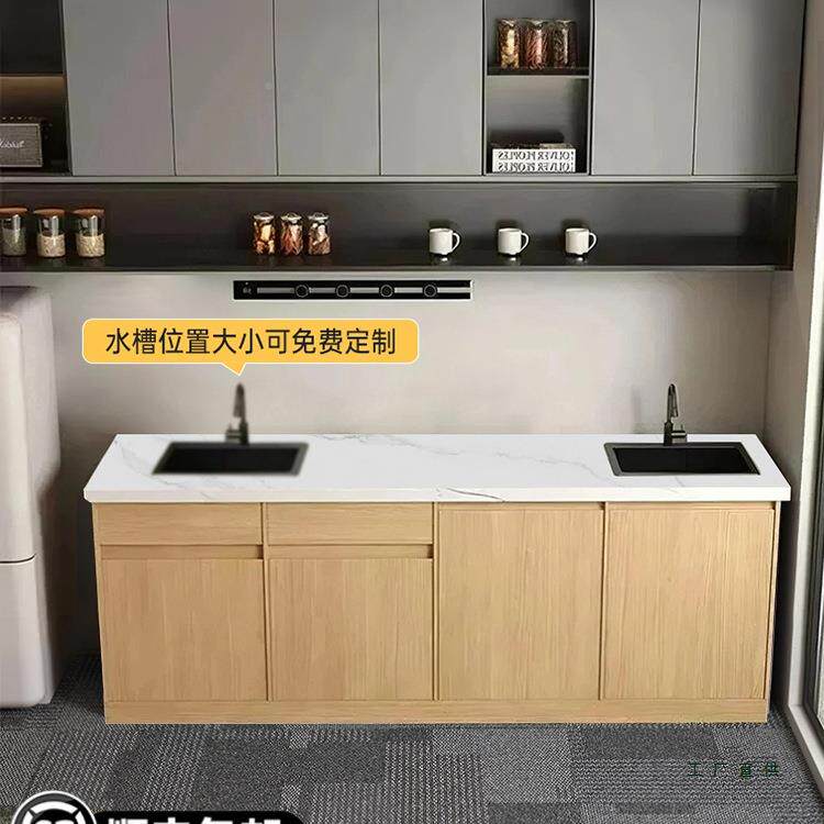 985公司水吧台一室体柜办公靠墙茶水柜啡柜实木切餐咖边柜洗手台