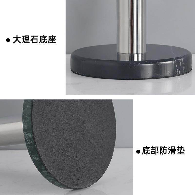不锈钢纸巾架卷纸厨房餐桌大理石创意立式锡纸保鲜膜袋收纳架摆件
