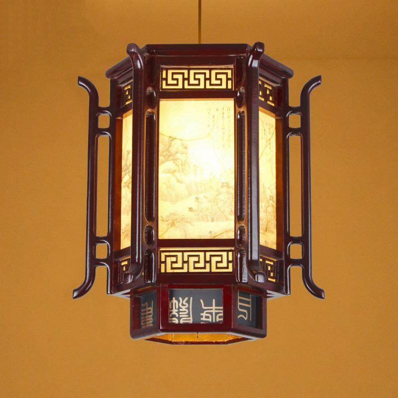 中式仿古灯笼吊灯实木古典宫灯屋檐走廊阳台茶楼餐厅户外装饰灯具,家装灯饰光源,智能吊灯,淘宝优惠券,粉丝福利购,淘宝优惠卷