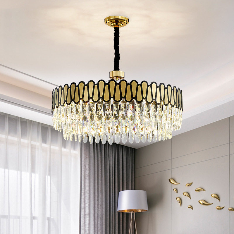 新款欧式客厅水晶吊灯轻奢大气餐厅卧室灯别墅豪华大厅灯法式吊灯