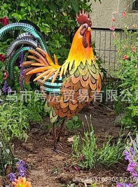 品XolIrXonRosterl铁公鸡7967摆件户外庭院铁艺公鸡装新饰