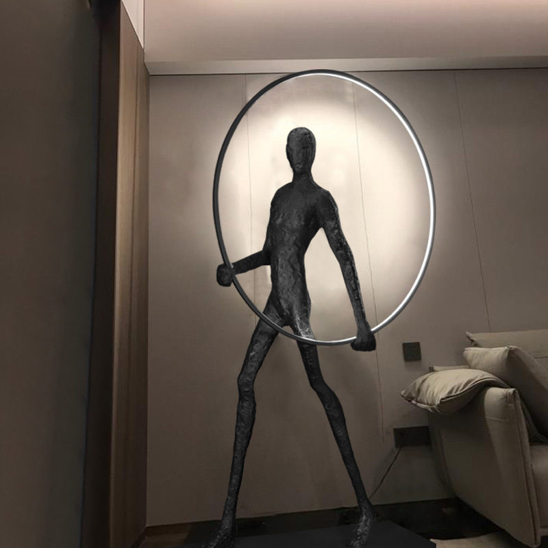 个性抽象人物人体雕像雕塑落地灯酒店大堂售楼处艺术摆件大型艺术