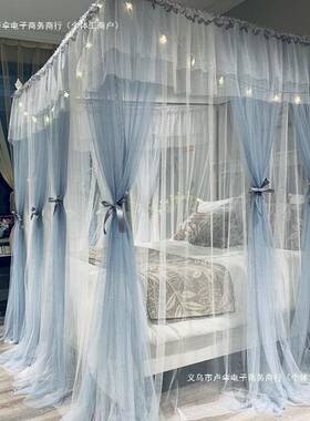公主风蚊帐家用22F967J6HH1新款开拆门落地卧室折叠0新三型支架方