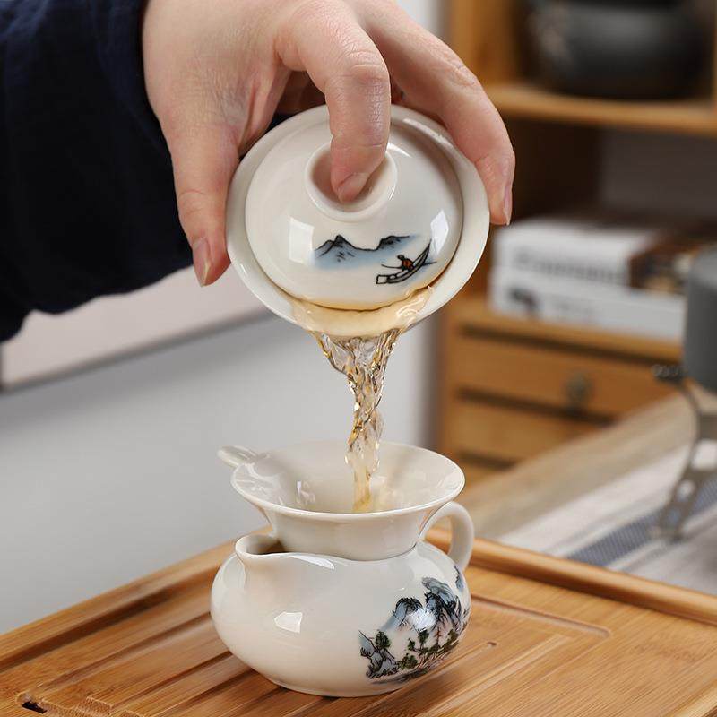 AL陶瓷旅行茶具带烧6水壶户外F75H6THM泡套茶装便携煮罐茶炉汽炉