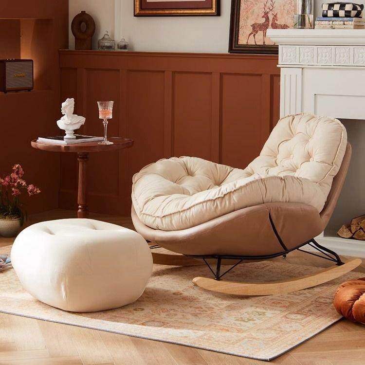 摇躺椅成人阳台休闲椅椅子家用大人可睡觉逍遥椅新网红企摇鹅VGQ