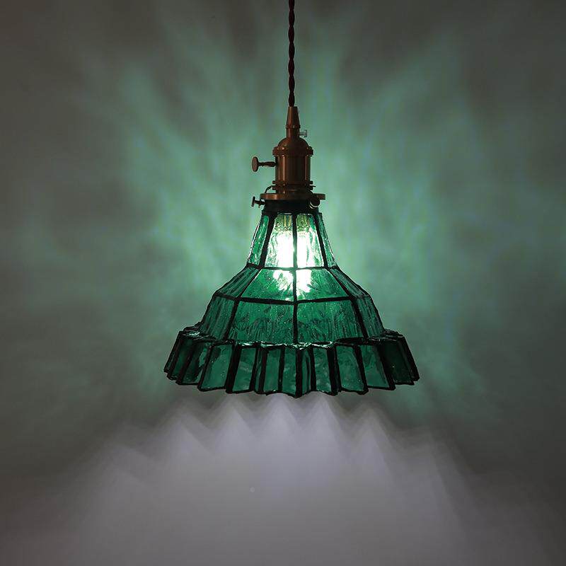 瓦灯][美式复中古vintage吊灯法式餐112厅客卧室玄关古玻璃厅灯具