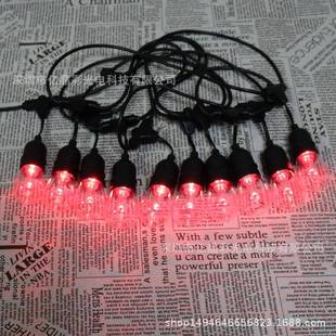 S14灯丝灯泡灯带11v现220v货室内外装 饰LZZ0彩色灯插英欧美头