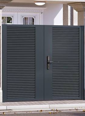 合金无品牌/院门铁艺别墅大门不户铝锈钢栅栏门现庭代简约乡村入