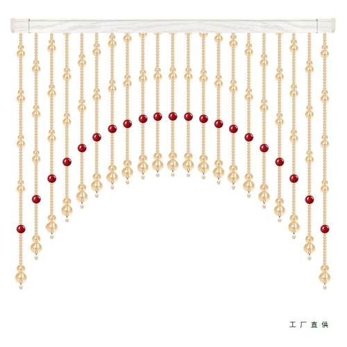 新F9776SM7网红房水晶朱砂门帘隔断厕玄关过道厨卧室客厅香槟葫芦