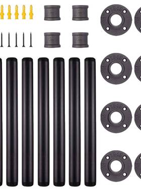 工桌业风桌腿铁艺腿套装办家EAF支公桌腿架金属餐桌脚五金具腿