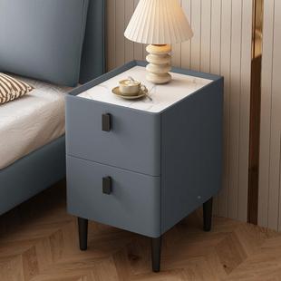 UEI全实木型木岩板床头柜现代简约迷超你窄20cm松小收纳柜加高55c