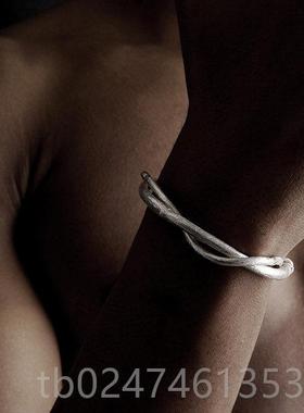 正品VIXTOR银正品99纯0足手镯 原创设计师款手工制作藤条镯子 M现