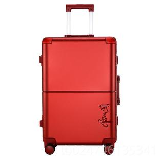 正品行礼李箱女婚陪嫁拉杆箱婚铝框静音防刮密码用皮箱24结寸嫁妆