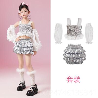 正品幼儿azz爵士舞女童服装街舞儿童舞j出蹈片套装模特亮走秀潮服