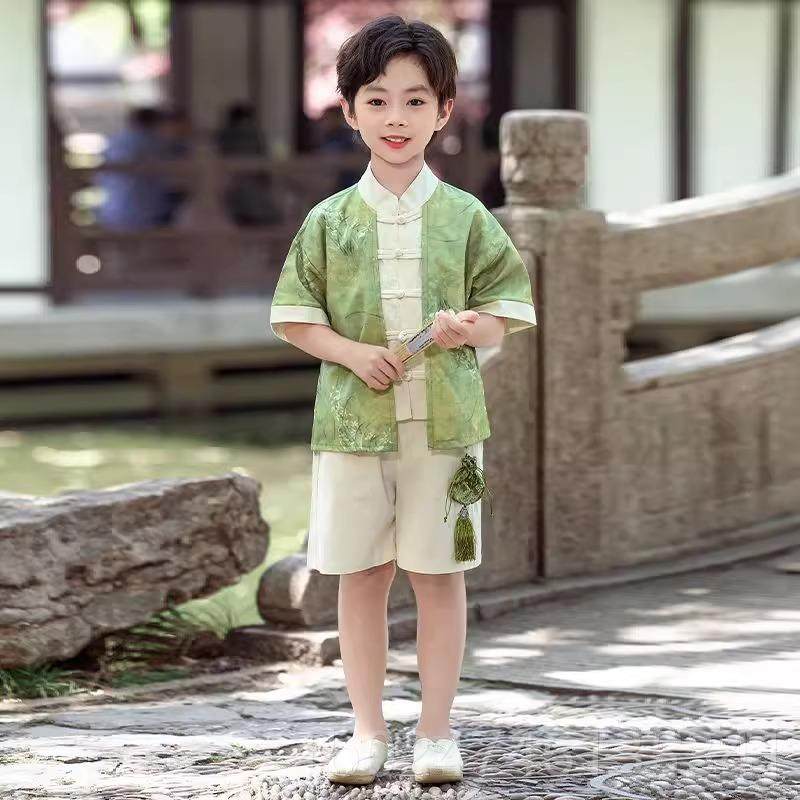 新款少儿代表演服装男女风童汉装202中国新校服古风学生民族夏装