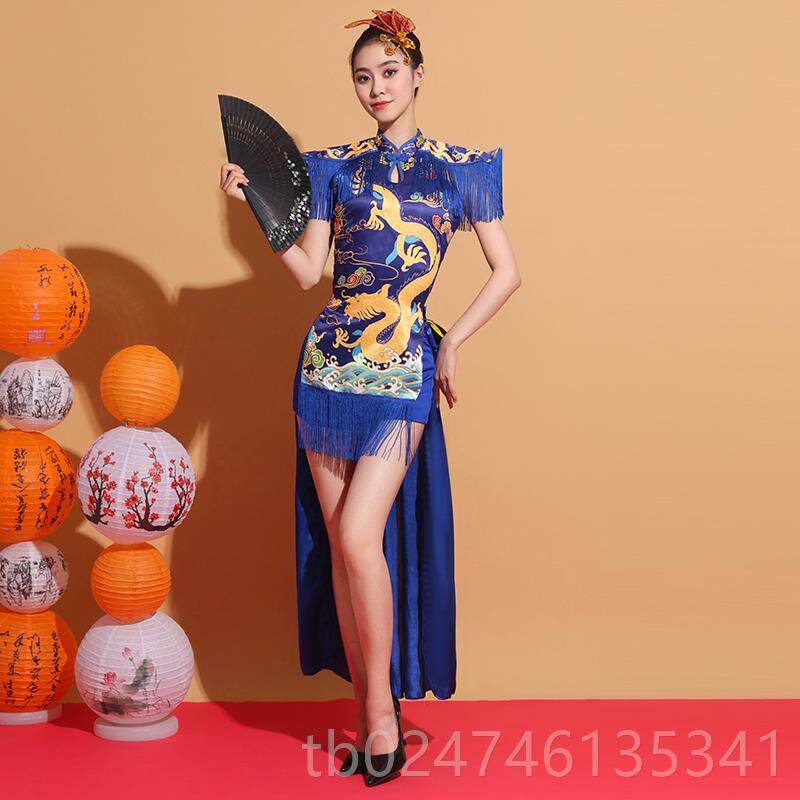 新款威风女锣鼓现舞爵舞元旦打鼓演士出服装2024新款成人腰鼓代广